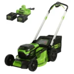 Greenworks 60V 21 in. Cordless Brushless Self-Propelled Lawn Mower Kit with Two 4.0Ah Batteries & Dual-Port Charger – 4-in-1, LED