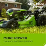 Greenworks 60V 21 in. Cordless Brushless Self-Propelled Lawn Mower Kit with Two 4.0Ah Batteries & Dual-Port Charger – 4-in-1, LED - Image 7