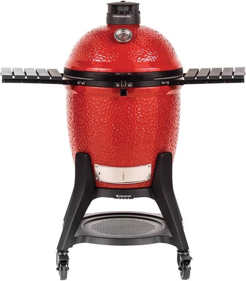 KamadoJoeClassicJoeIII Kamado Joe Classic Joe III 18" Ceramic Charcoal Grill & Smoker, Smoke Chamber, 3-Tier Divide & Conquer, Cart Included – Blaze Red (KJ15040921) - Image 1