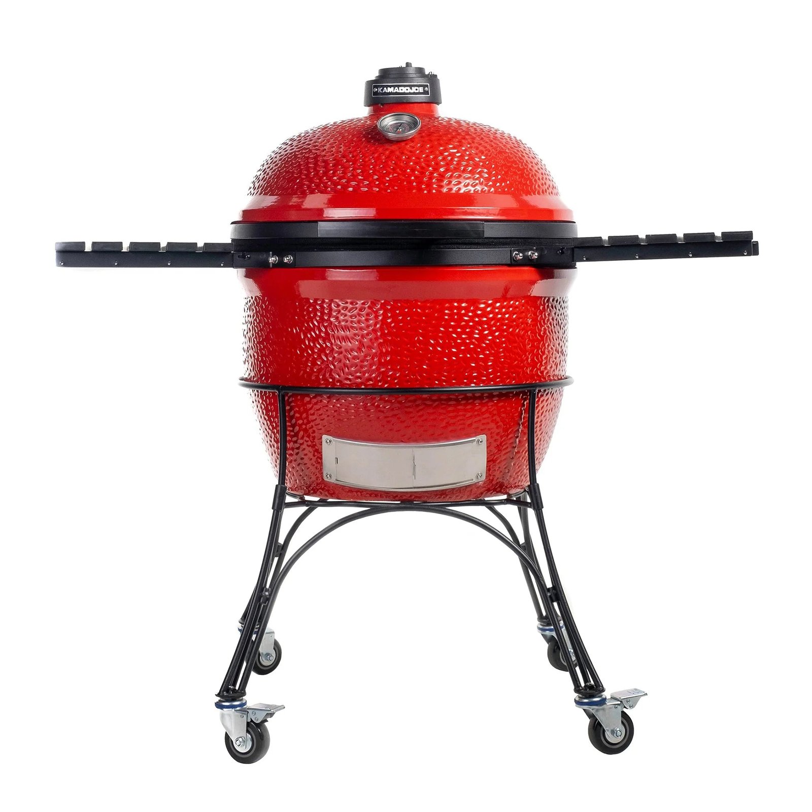 bigjoe1 Kamado Joe Big Joe I 24" Ceramic Charcoal Grill & Smoker, 2-Tier Divide & Conquer, Cart with Locking Wheels – Blaze Red (BJ24RH) - Image 1