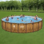 Coleman Power Steel 22 ft. x 52 in. Round Metal Frame Above-Ground Pool Set with Filter Pump, Ladder & Cover - Image 3