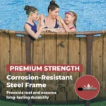 Coleman Power Steel 22 ft. x 52 in. Round Metal Frame Above-Ground Pool Set with Filter Pump, Ladder & Cover - Image 5