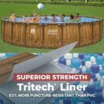 Coleman Power Steel 22 ft. x 52 in. Round Metal Frame Above-Ground Pool Set with Filter Pump, Ladder & Cover - Image 7