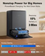 Ecovacs Deebot T90 pro omni Robot Vacuum and Mop, 30,000 Pa Suction, Self-Cleaning Roller Mop, AI Obstacle Avoidance – Black - Image 4