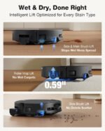 Ecovacs Deebot T90 pro omni Robot Vacuum and Mop, 30,000 Pa Suction, Self-Cleaning Roller Mop, AI Obstacle Avoidance – Black - Image 6