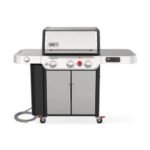 Weber Genesis SX-335 Smart Gas Grill, 3-Burner Liquid Propane, 787 sq in, Sear Zone & Side Burner, Stainless Steel – 35600001