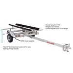 Malone EcoLight Single Kayak Trailer with Bunks – 400 lb Galvanized Steel Tow-Behind Trailer, 2 in. Hitch, DOT-Certified (MPG586XB) - Image 3