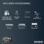 Intex Ultra XTR 24 ft. x 12 ft. x 52 in. Rectangular Above-Ground Pool Set with Sand Filter Pump, Ladder, Cover & Ground Cloth - Image 8
