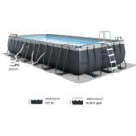 Intex Ultra XTR 24 ft. x 12 ft. x 52 in. Rectangular Above-Ground Pool Set with Sand Filter Pump, Ladder, Cover & Ground Cloth - Image 9